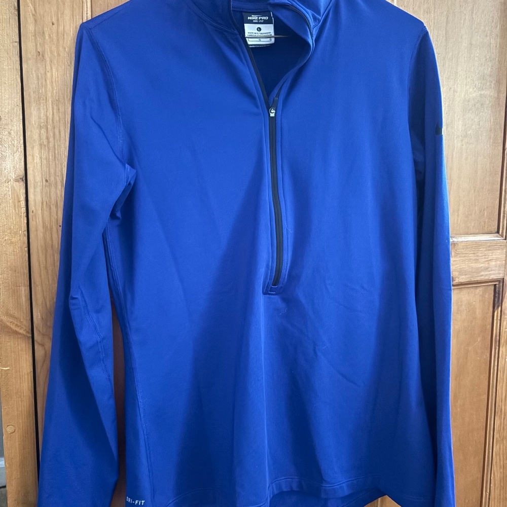 Blue Women's Nike Dri Fit Quarter Zip. -(L)1 Grey Hiro Quarter Zip